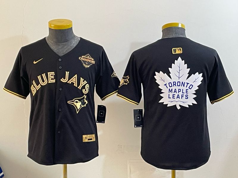 Youth Toronto Blue Jays Blank Black Gold Game 2026 Nike MLB Jersey style 01